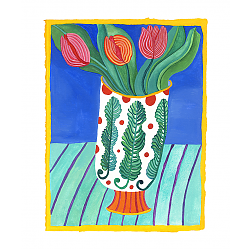 Three Tulips in Cup